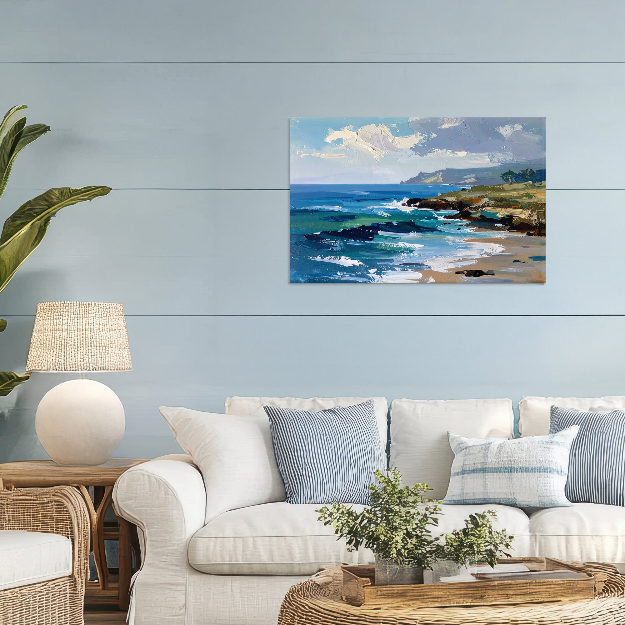 Stupell Industries Sky To Sea Impression Canvas Wall Art, design by Alonza Saunders