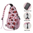 thumbnail image 3 of Garden Ladybug Sling Backpack, Cute Ladybird Polka Dot Print Crossbody Bag, Nature Insect Design for Outdoor Enthusiasts and Students, 3 of 6