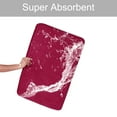 thumbnail image 3 of PiccoCasa Memory Foam Thin Absorbent Bath Mat, Burgundy 32" x 20"/80 x 50cm(L*W), 3 of 6