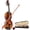 Natural-1/2, variant on Canddidliike 1/2 Acoustic Violin Beginner Kits with Lightweight Case, Brazilwood Bow and Rosin - Natural