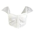 thumbnail image 2 of Hauts d'Été à Manches Courtes Basses pour Femmes Mode Décontractée Ajustée avec Boucle, 2 of 3