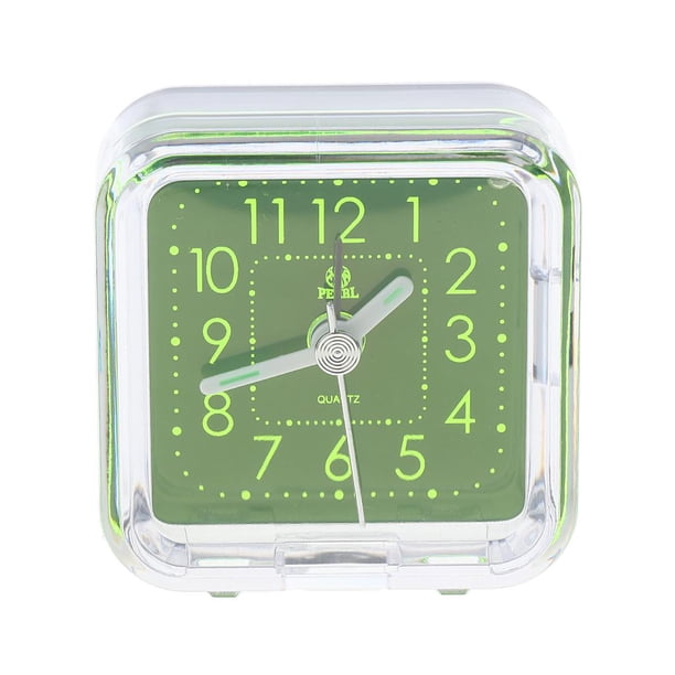 Mini reloj despertador de viaje, de escritorio, reloj de noche para el hogar, dormitorio de , oficina 6 verde Zulema Reloj de alarma portátil