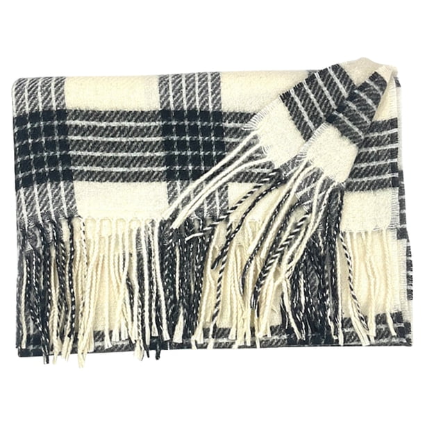 Bufanda elegante bufanda a cuadros, regalo de San Valentín para invierno