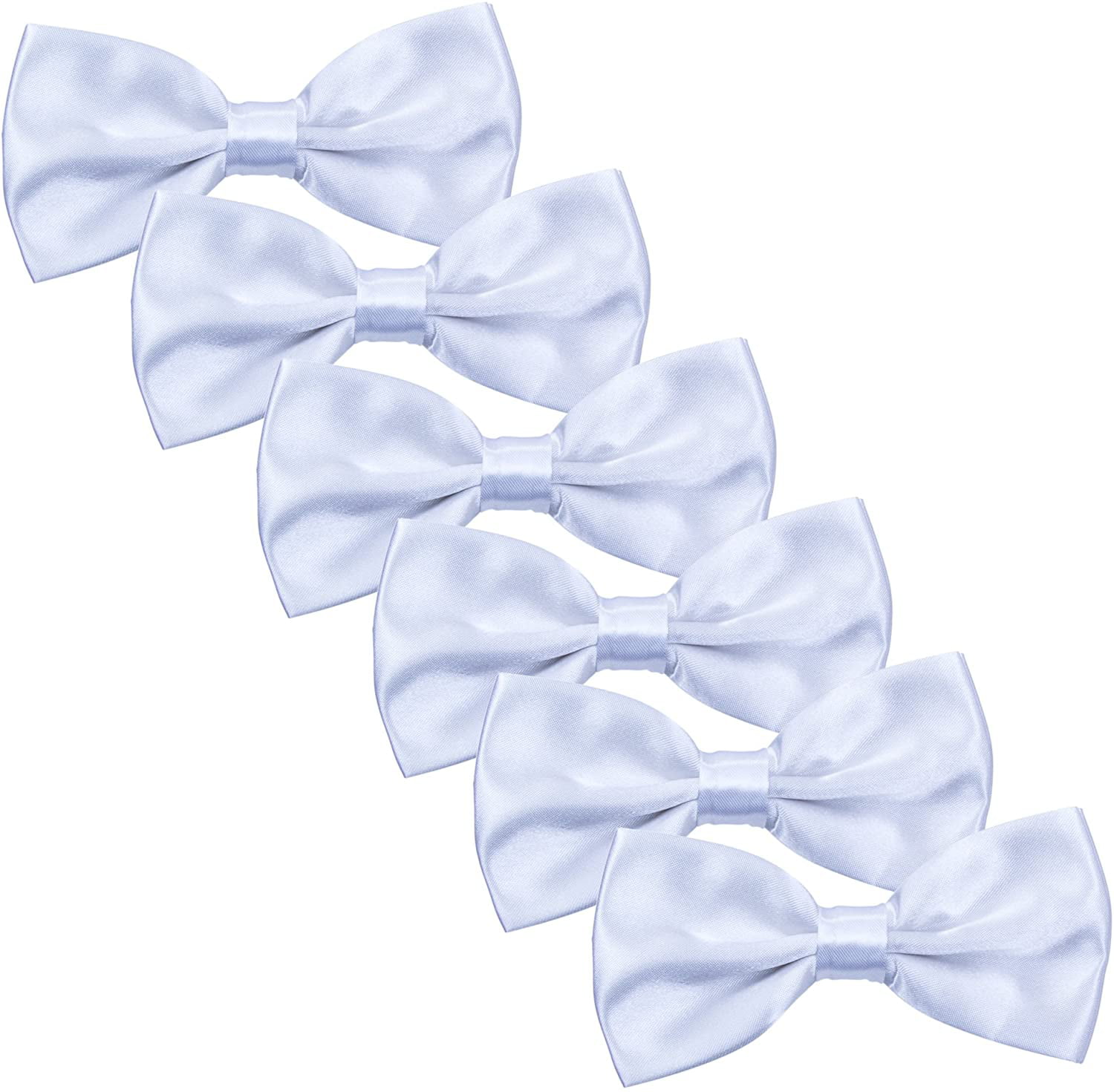 Solid Color Adjustable Pre Tied Bowties Details about   6PCS Men's Bow Tie for Wedding Party 
