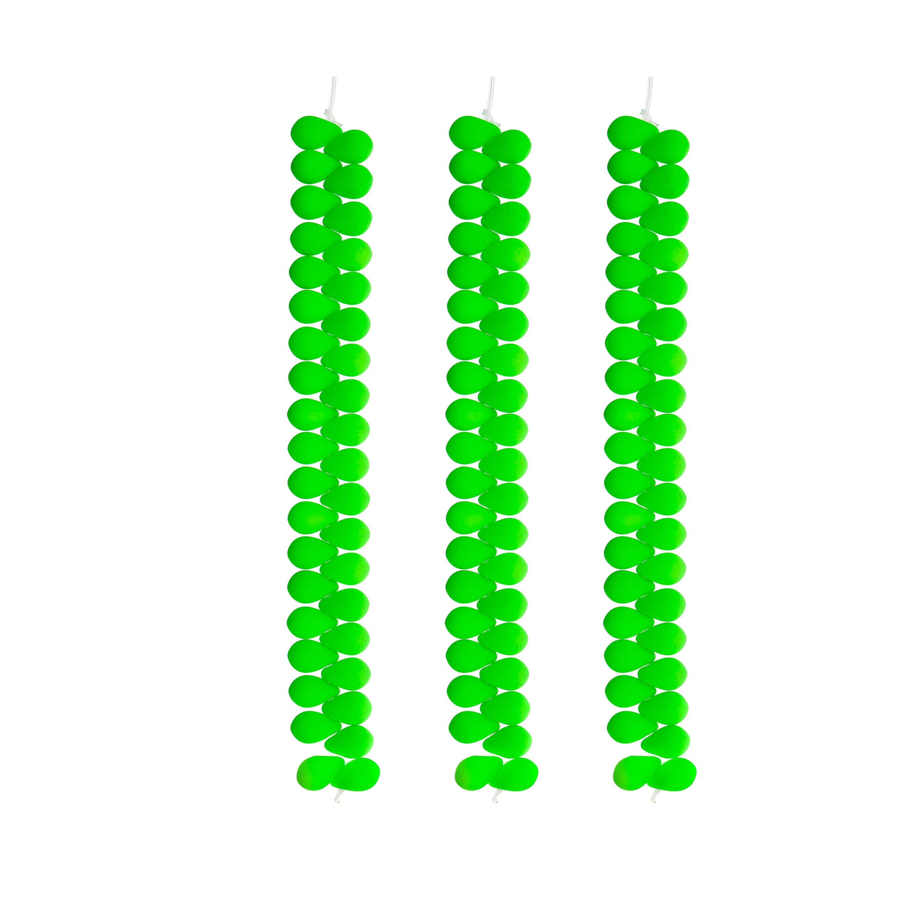 114pcs John Bead 6x9mm Czech Glass White Alabaster Green Teardrop Bead Strands for DIY Jewelry Making Crafts