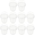 thumbnail image 1 of 10Pcs Clear Bucket with Lid, 1L Food Sealed Storage Buckets Ice Buckets Storage Containers Ice Cream Frezzer Bucket Sundries Storage Box Round Buckets with Handle (1L), 1 of 5