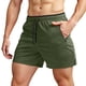 thumbnail image 1 of Pantalones cortos de running para hombre con entrepierna de 5 pulgadas: bolsillos con cremallera, cintura elástica, poliéster-spandex, pantalones cortos deportivos para gimnasio, tallas S-XXXL para, 1 of 5