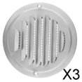 thumbnail image 1 of DYNWAVECA 2x Paroi en Acier Inoxydable Plafond Ronde Grille de Ventilation Couvrir Conduits de Ventilation 120mm, comme Décrit, 3 Pcs, 1 of 10
