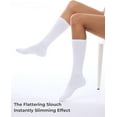 thumbnail image 4 of JIANFANG Slouch Socks for Women, 3 Pairs Soft Cotton Knee High Scrunch Tube Boot Socks, 4 of 7
