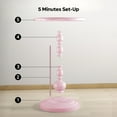 thumbnail image 3 of Pinmoco Round Side Table, Metal End Table, Anti-Rust and Waterproof Small Coffee Table for Living Room Bedroom Balcony, Pink, 3 of 7