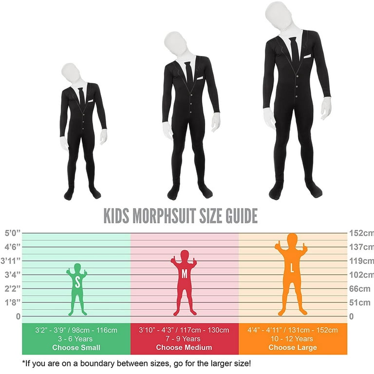 Morphsuits Boys Slenderman Costume for Kids, Slenderman Kids Costume, Slender  Man Costume Kids, Morph Suits for Kids Scary