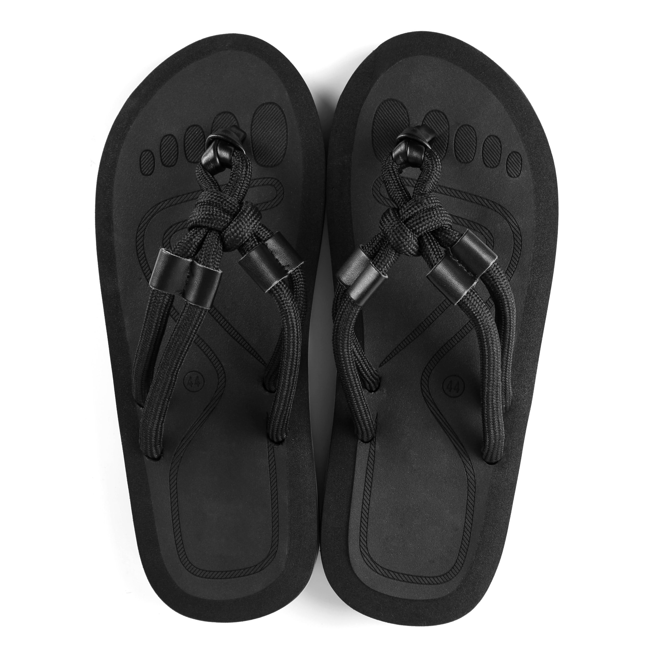 Men’s Casual Knot Thong Flip Flops – Soft Fabric Strap Sandals with Cushioned Sole for Beach, Travel & Everyday Wear