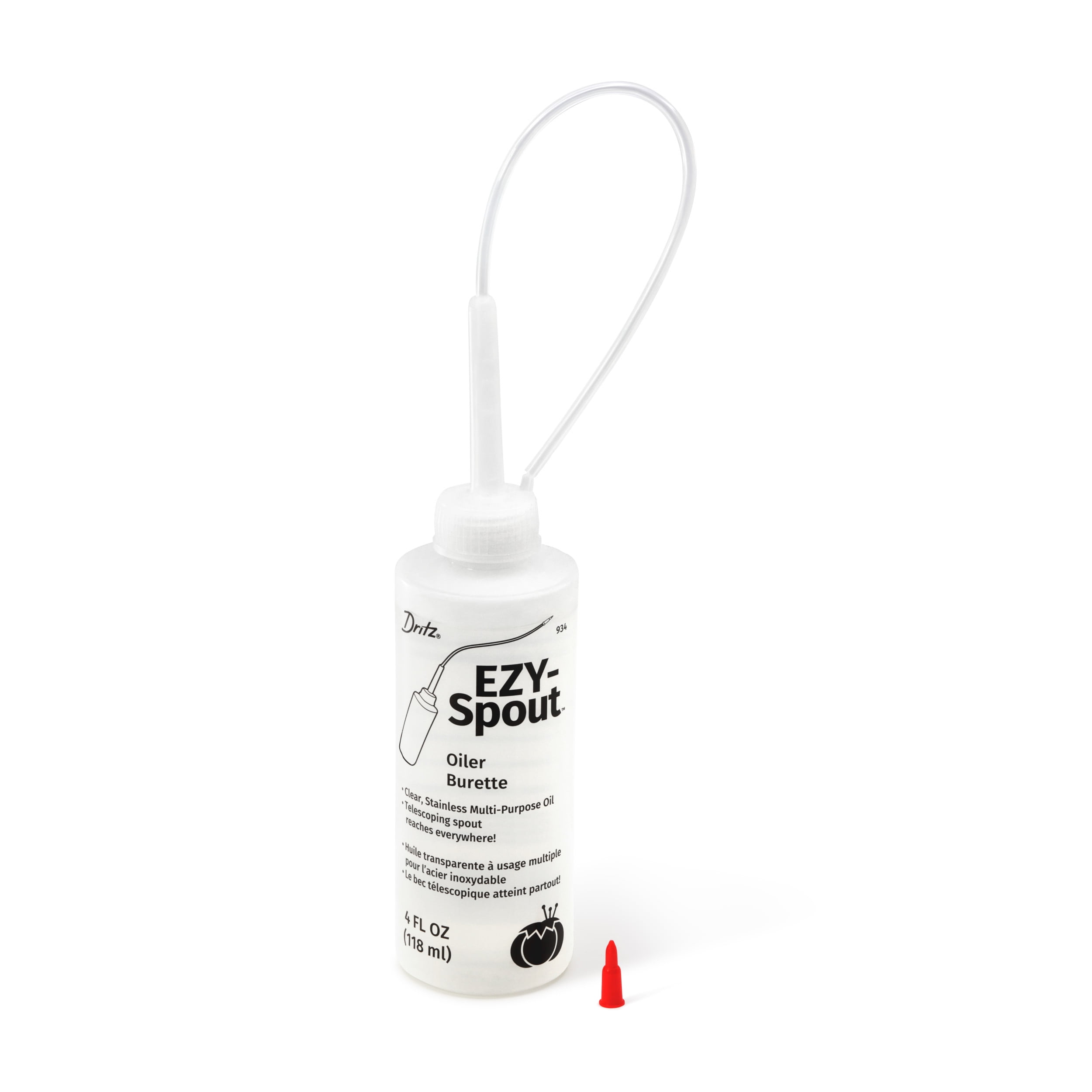 Dritz Easy Spout Oiler for Sewing Machines, 4 OZ Bottle
