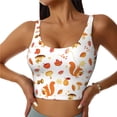 thumbnail image 3 of Goofa Squirrel InThe Forest3 Printed Sports Bras for Women, High Impact Running Bra Workout Crop Tank Tops Longline Sports Bra Push up-Small, 3 of 9