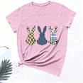 thumbnail image 6 of Lorytime Easter Cute Shirts for Women Crew Neck Shirt Short Sleeve Trendy Tee Bunny Loose Casual Festival Outfit Pink XL, 6 of 6