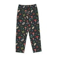 thumbnail image 4 of Xecao Forest Flora and Insects Women's Straight Lounge Pajama Pants: The Epitome of Relaxed Sleepwear, 4 of 9