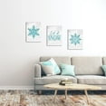 thumbnail image 4 of Koesnbre 3 Piece Canvas Wall Art Decor Snowflakes Pictures Bedroom Teal Bathroom Paintings Turquoise and Grey Artwork Winter Home Decorations Christmas Gift, 4 of 6