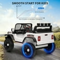 thumbnail image 6 of Goldensoil 12V Kids Electric Ride On Truck with Remote Control, LED Lights, Music Player, White, 6 of 9