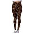 thumbnail image 3 of Arlun Leopard Print Leggings for Women High Waisted Tummy Control Soft Workout Yoga Pants Ladies Stretch Smooth and Seamless Tight Legging for Gym Running 4-Yellow M, 3 of 7