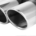 thumbnail image 3 of 63mm / 2.5in Stainless Steel Car Dual Exhaust Tip Tail Pipe Car Accessory, 3 of 3