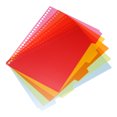 thumbnail image 1 of Uxcell 10x7.6" Separadores de Índice de Carpeta, 6 Conjuntos 5 Pestañas 26 Agujeros Página Insertable de PP para Separar Papeles, Multicolor, 1 of 6