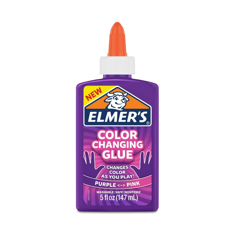 Elmer's Color Changing Liquid Glue, Great for Making Slime, Washable