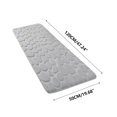 thumbnail image 6 of AuroraX Quick Dry Bathroom Rug Gray Absorbent Non-Slip Backing Memory Bath Mat Rug Modern Machine Washable Thick 19x47 Inch Embossed, 6 of 6