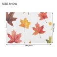 thumbnail image 4 of Yayeee Bath Rugs for Bathroom Floor Set of 2 Non Slip Fluffy Soft Absorbent Mat, White Autumn Leaves, 4 of 7