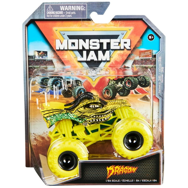 Monster Truck Monster Jam Dragon fundido a presión a escala 1:64