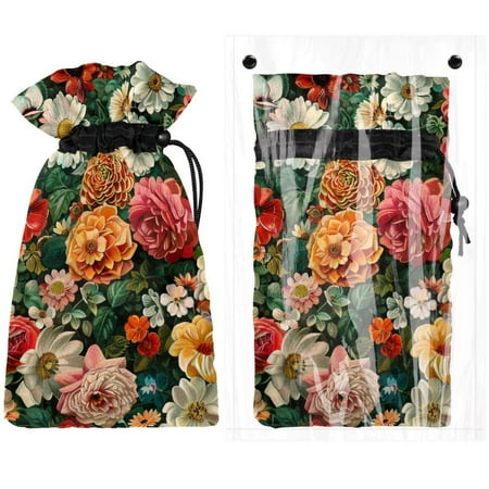 

Josid Floral Pattern Reusable Outdoor Faucet Insulation Covers Waterproof and Freeze-Resistant Spigot Protector Bags 2 Pack 11 x 6.9