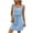 Sky Blue, variant on Xaqiouau Womens Solid Sleeveless Eyelet Lace Mini Dress Casual Loose Drawstring Waist Tank Dress Summer Beach Vacation Daily Wear