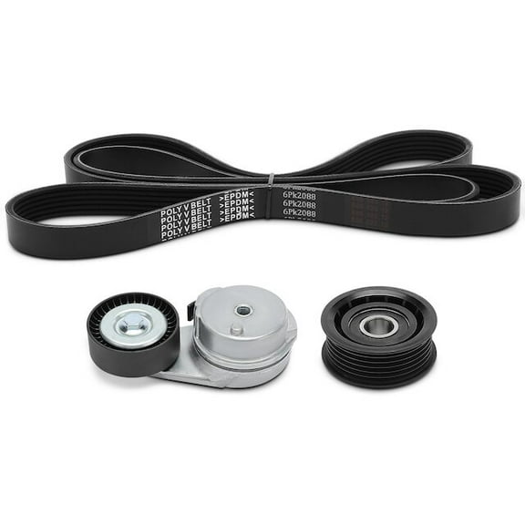 Accessory Drive Belt Kit 3 - Compatible with 2006 - 2010 Chrysler 300 3.5L V6 Naturally Aspirated - Autopart Premium
