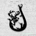 thumbnail image 4 of Craftnamesign Deer Duck And Fish Hunting Metal Wall Art LED Light, Hunter Sign Home Decor, 4 of 5