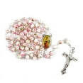 thumbnail image 5 of Racing Butterfly Catholic Rosary Small Size Round Blue Glass Beads Virgin Mary Jesus Necklace, 5 of 8