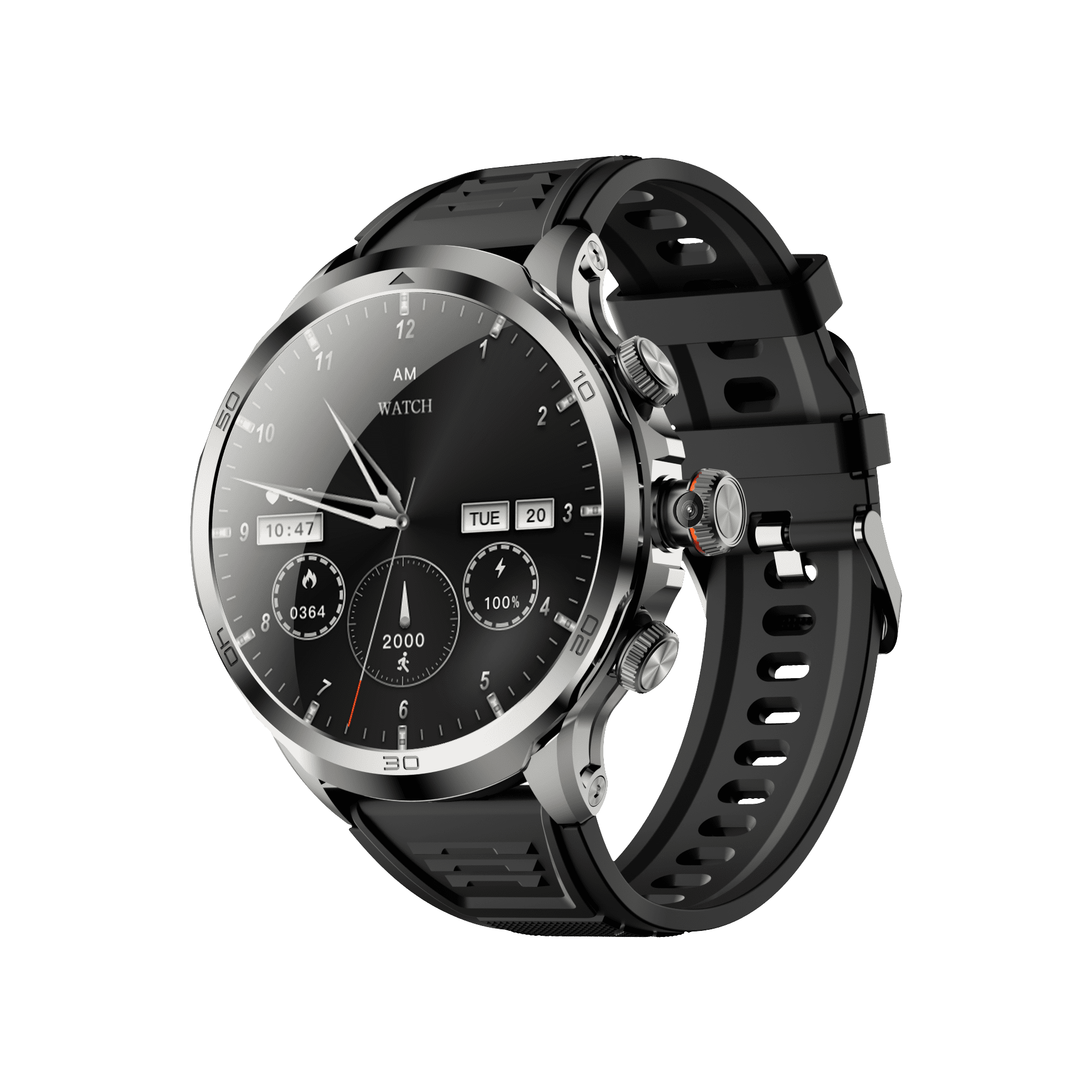 E EYAFA Android Smart Watch with SIM Card Slot, 3GB RAM + 32GB ROM, 1.95-Inch AMOLED Screen for Men and Women