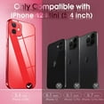 thumbnail image 2 of Crystal Clear Case for iPhone 12 Mini, [Not Yellowing] [Camera Protection] [Military Grade Drop Tested] Transparent Shockproof Protective Phone Case Soft Silicone Slim Cover, 5.4 inch, Red, 2 of 17