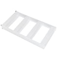thumbnail image 4 of Slim Storage Cart, PP White Movable 2 Size Rolling Shelving Rack  For Bathroom For Kitchen White 4 Tier, 4 of 8