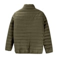 thumbnail image 5 of BODOAO Women's Quilted Down Jacket Trendy Long Lightweight Padded Coats Cute Warm Outerwear Fall Winter Fashion Clothes Zip-Up Stand-Collar Winter Coat Blackish Green L, 5 of 9