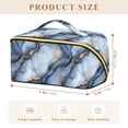 thumbnail image 4 of FORMRS Makeup Bag Travel Cosmetic Organizer for Women Fold Flat Zipper Pouch with Handle, Abstract Marble Pattern, 4 of 8