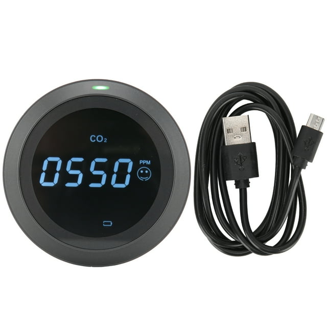 Detector de dióxido de carbono inteligente con carga USB, medidor de CO2 portátil, Monitor de calidad del aire
