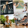 thumbnail image 2 of Uxcell 12PCS Bandas de sudor deportivas, muñequeras de algodón absorbentes para entrenamiento/baloncesto/correr [Rosa, 5cm de ancho], 2 of 7