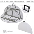 thumbnail image 3 of Mesa Plegable Jardin Exterior Portatil Redonda Color Blanco 152cm, 3 of 8