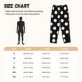 thumbnail image 3 of Balery Black and White Polka Dot Pantalones de pijama para mujer, pijamas ultraligeros, pantalones de estar por casa-Large, 3 of 6