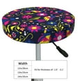 thumbnail image 4 of Fotbe Colorful Mexican Stool Covers Round,Waterproof Round Bar Stool Covers Bar Chair Covers Washable Stool Cushion Slipcover for 12-14 Inch Chair-14 inch, 4 of 7