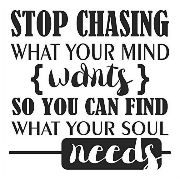 What Your Soul Needs Inspirational Saying Quote Vinyl Wall Decals, 23 x 24 , Black