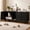 Black, variant on ROGALIS 2-Story Hidden Litter Box Multi-Use TV Stand and Side Table Large Indoor Cat Litter Box Enclosure with Cat Scratch Pad, Black