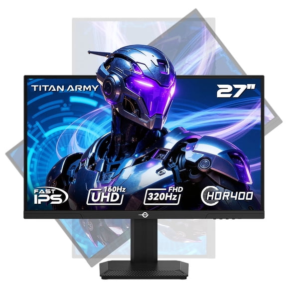 P2712V 27" Flat 16:9 Gaming Monitor - UHD 4K,160Hz / FHD320Hz Dual Mode, Fast IPS Panel, HDR400, 12 Scenario Modes, RGB Lighting-Titan Army