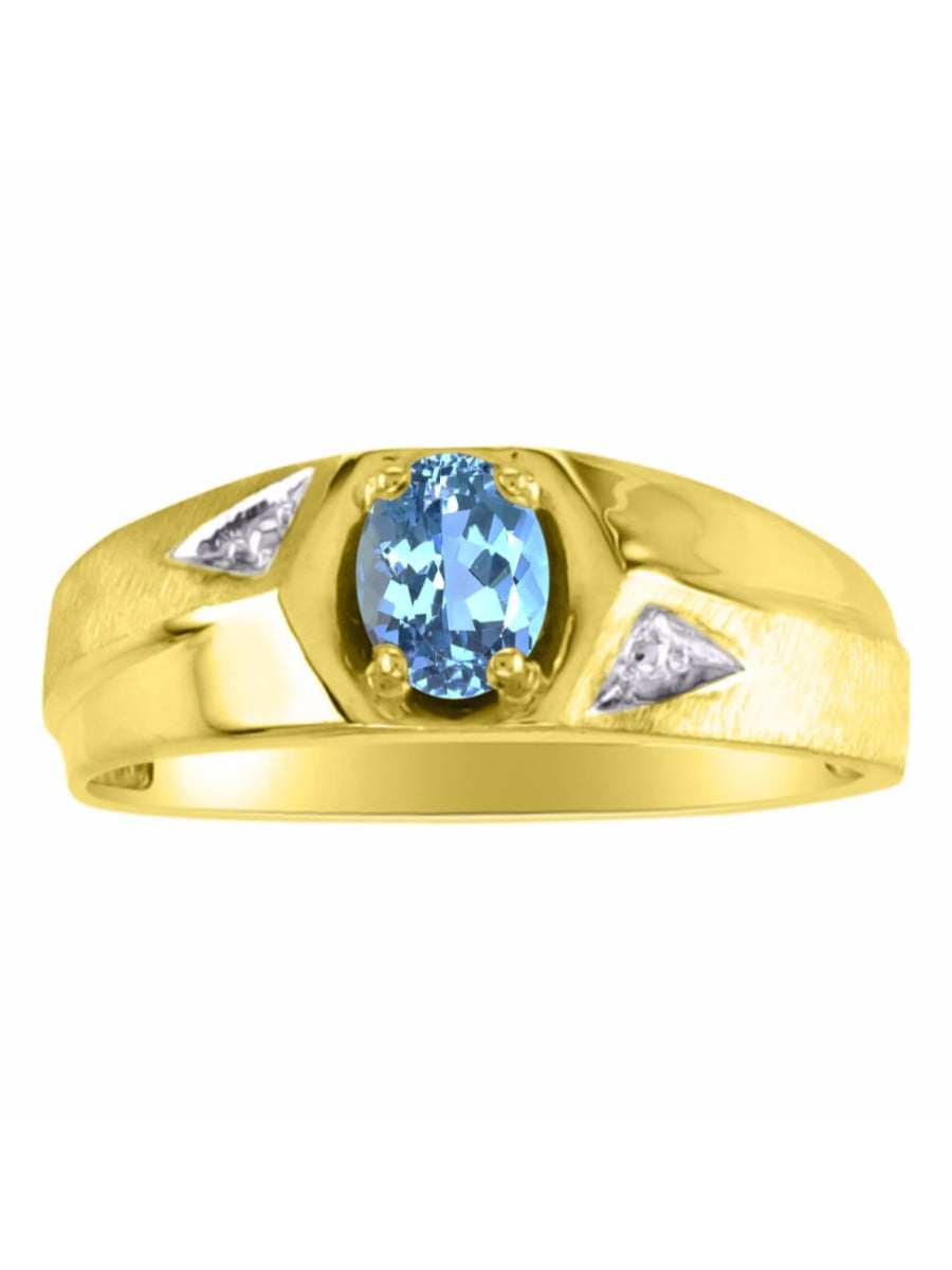 RYLOS Simply Elegant Beautiful Yellow Topaz//Citrine /& Diamond Ring November Birthstone