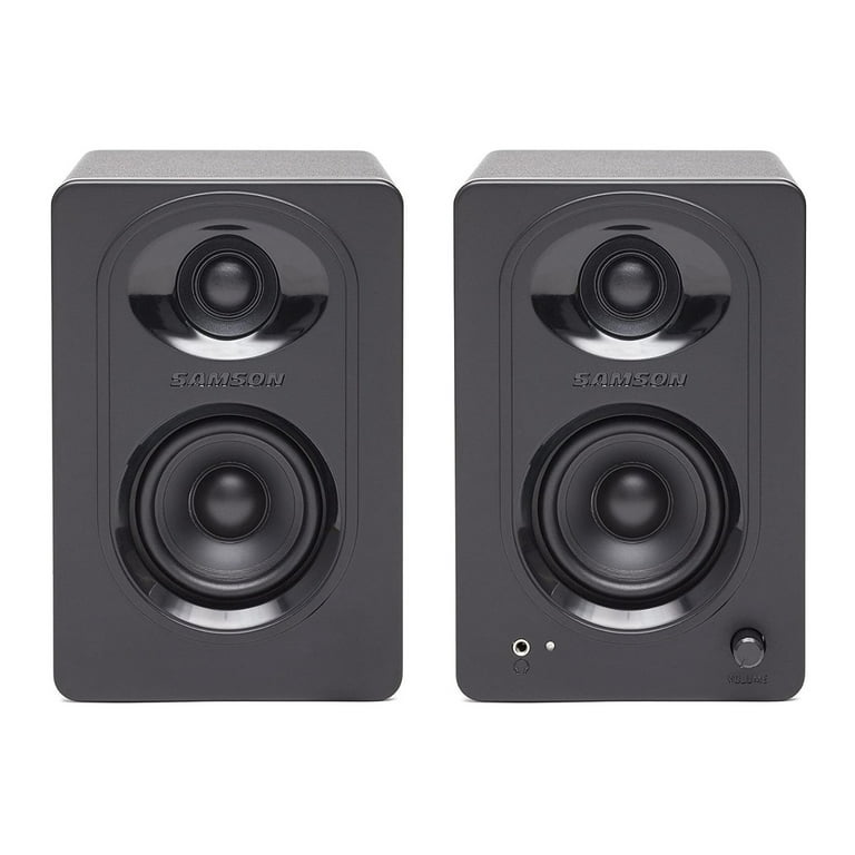 Audio Technica AT LP120X USB Turntable Black with 3 Inch Powered Monitors Pair and Record Care Kit