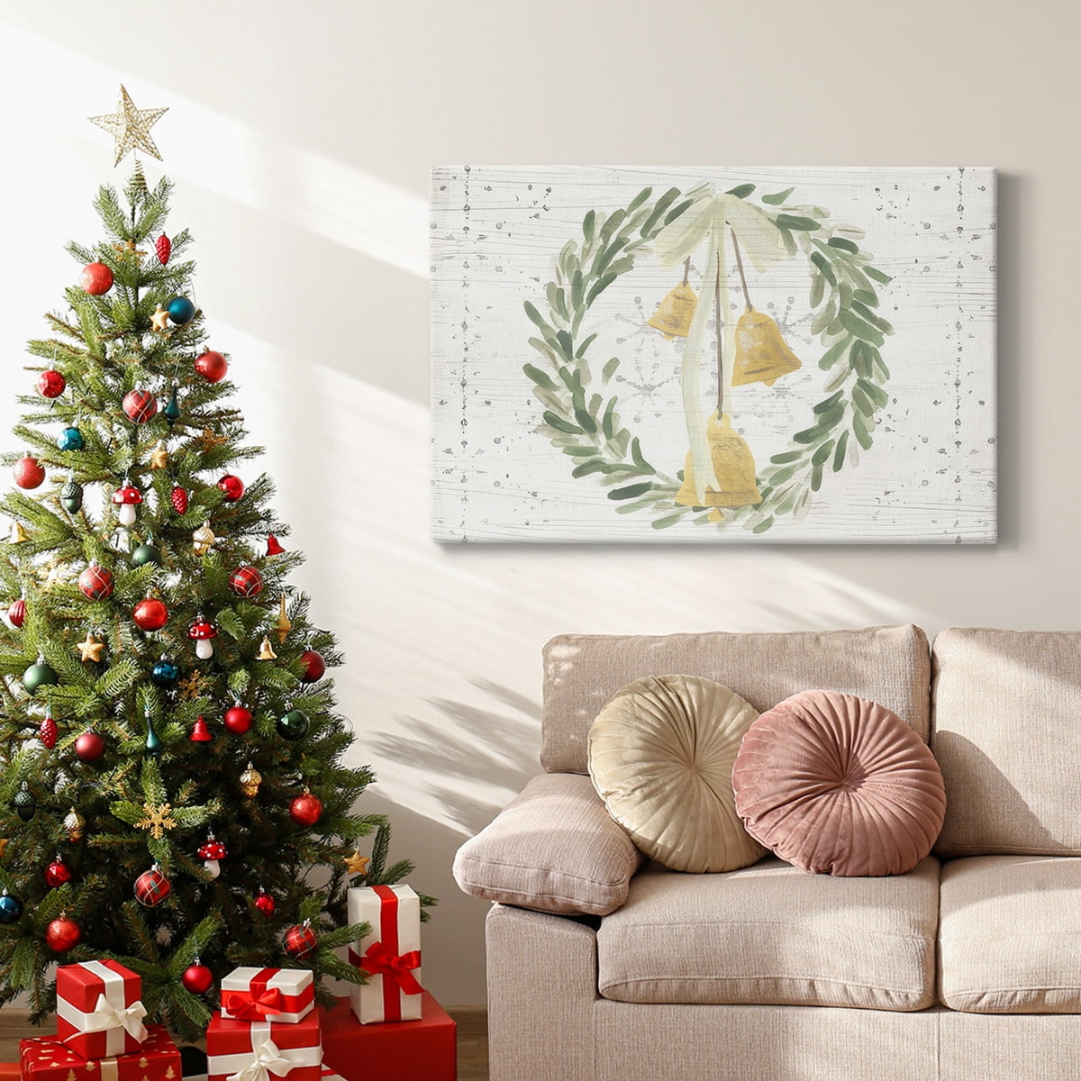 Weathered Aspen Wreath Collection A- Gallery Wrapped Canvas